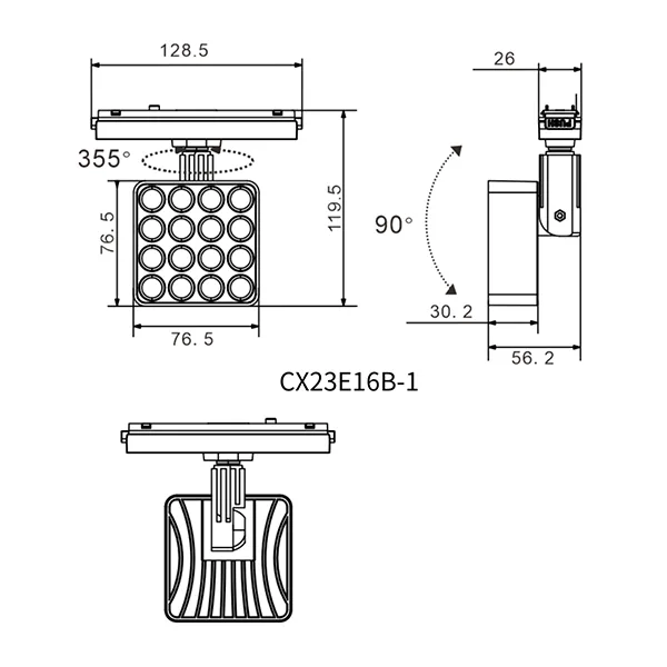 Recessed Magnetic Track Light