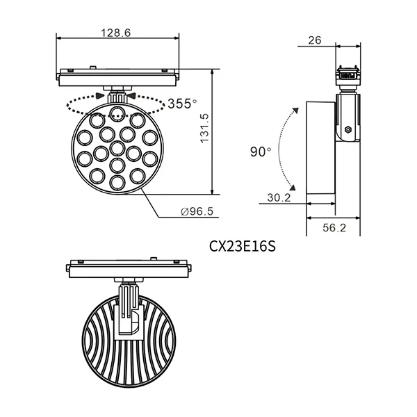 Surface Mounted Magnetic Track Light