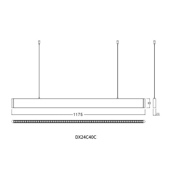 LED Linear Pendant Light Fixture