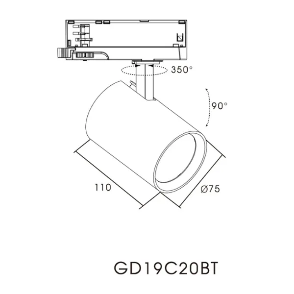 Track Light with Aluminum Rail