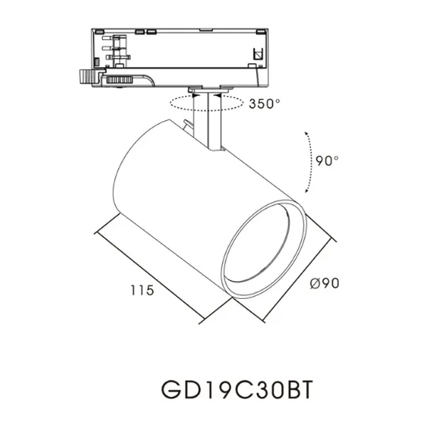 Track Light with Aluminum Rail