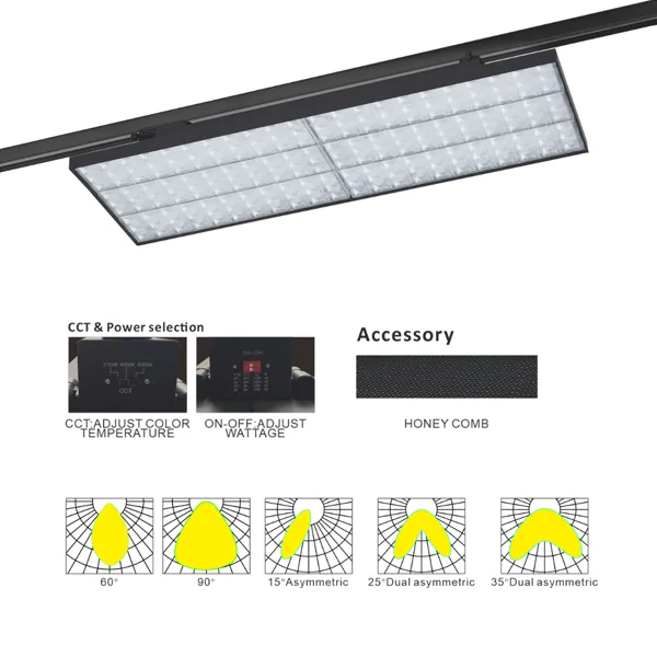 Adjustable Wattage Track Panel Lighting