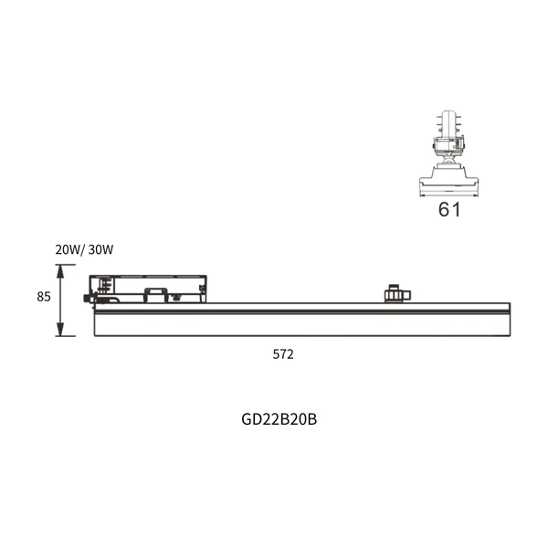 LED Track Panel Light Fixture
