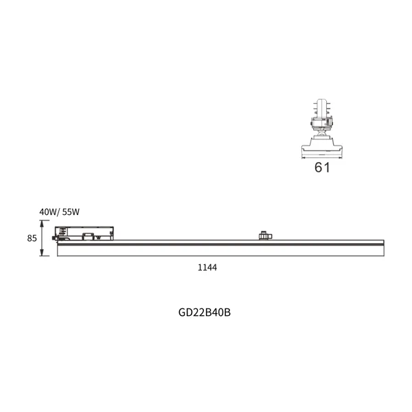 LED Track Panel Light Fixture