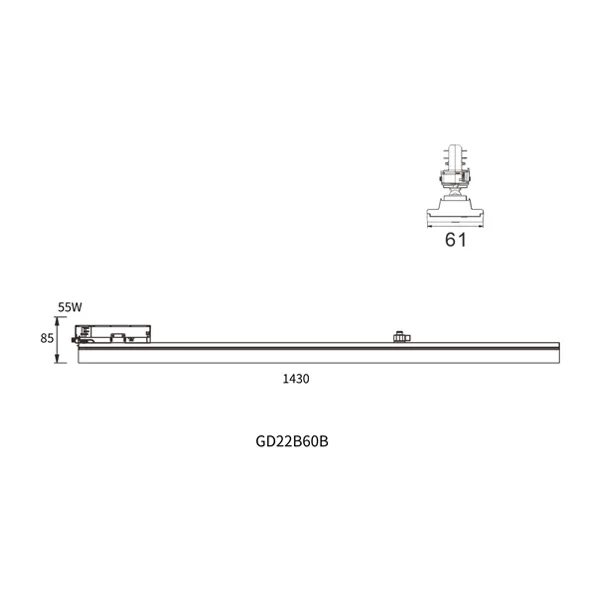 LED Track Panel Light Fixture