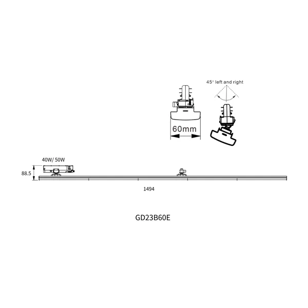 Track Mounted Luminaires