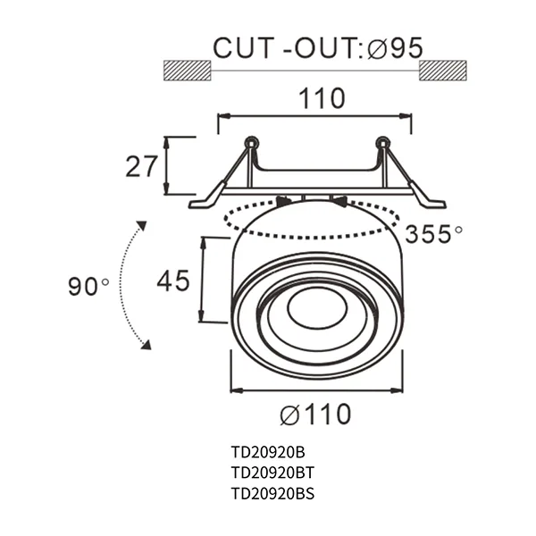 IP20 Ceiling Downlight