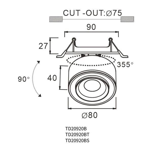 220-240V LED Downlight