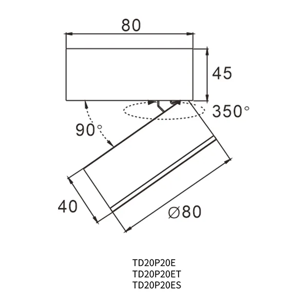 Surface Mounted Directional Spotlight