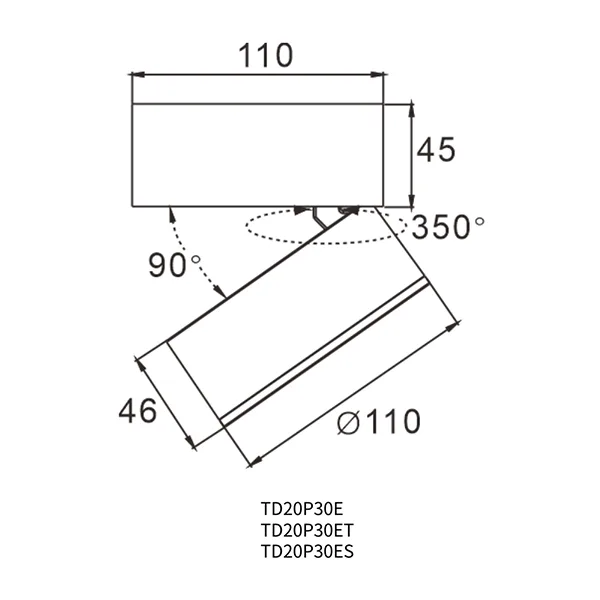 Surface Mounted Directional Spotlight