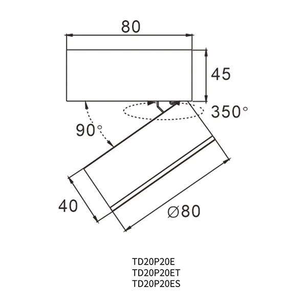 Surface Mounted Adjustable Spotlight