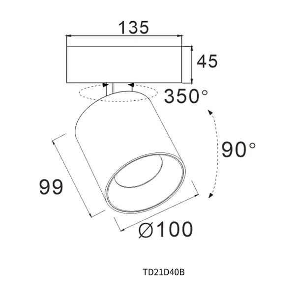 Surface Mounted LED Spotlight